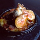 Warm Pear & Pecan Brioche & Butter Pudding