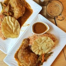 Curry chicken briyani set 🍗 with kopi tarik ☕ #sgfood #currychicken #briyani #lunch #yum #onthetable #omnomnom #fatdieme #burpple