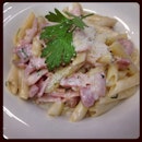 Penne pasta with ham n bacon #food #foodphotography #pasta
