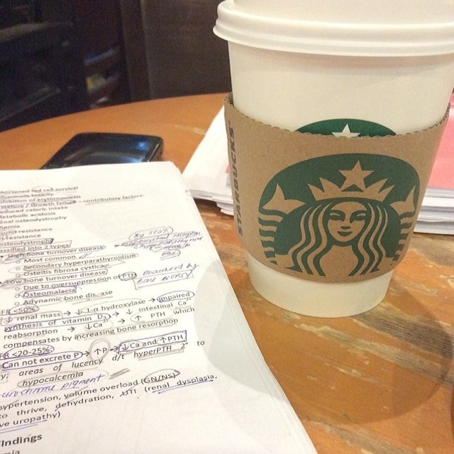 what my life has been like for the past few days, and what'll be like til next week #coffee #starbucks #study