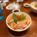 Salmon Kaisen Rice Bowl ($18++)