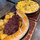 mac & cheese, farmer's sausage (~$26 for both dishes w 1-4-1)