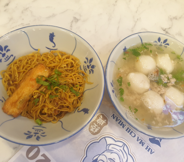 Springy noodles and fishball