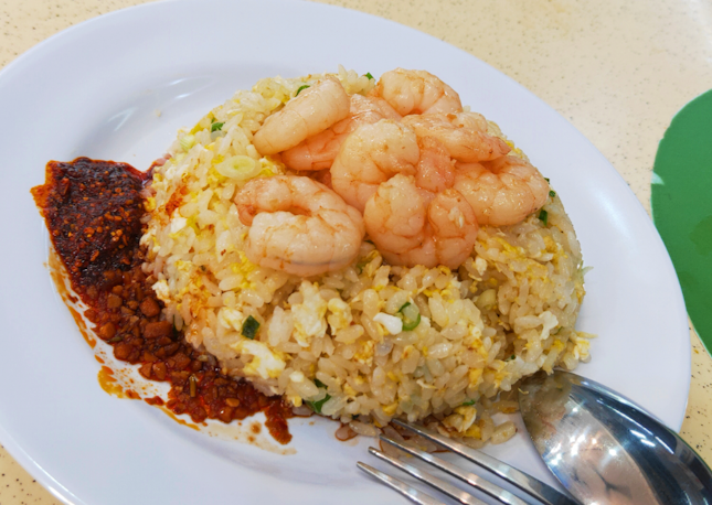 Egg Fried Rice with Shrimps