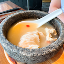 King Prawn dumpling soup
