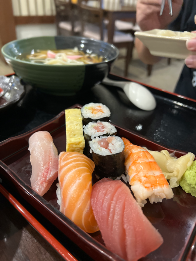 Sushi and udon lunch special ($25)