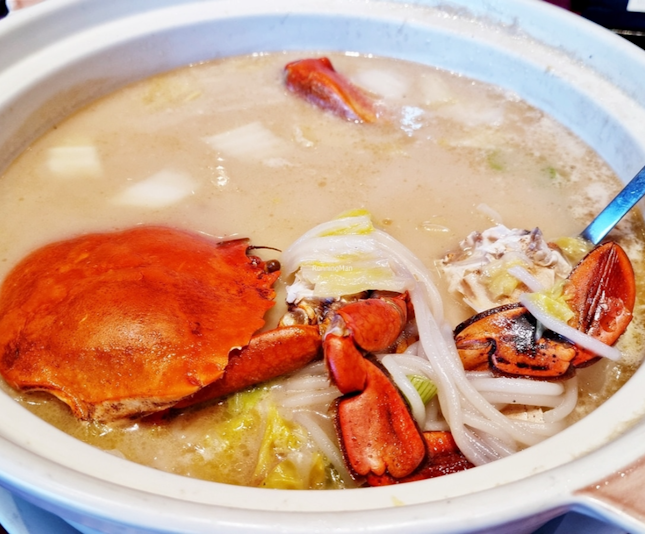 Claypot Crab With Vermicelli Soup (SGD $8.80 for 100-grams, $88 for 1-kilogram) @ Keng Eng Kee (KEK) Seafood.