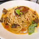 Spaghetti with Foie Gras & Mushroom($20)🍝 