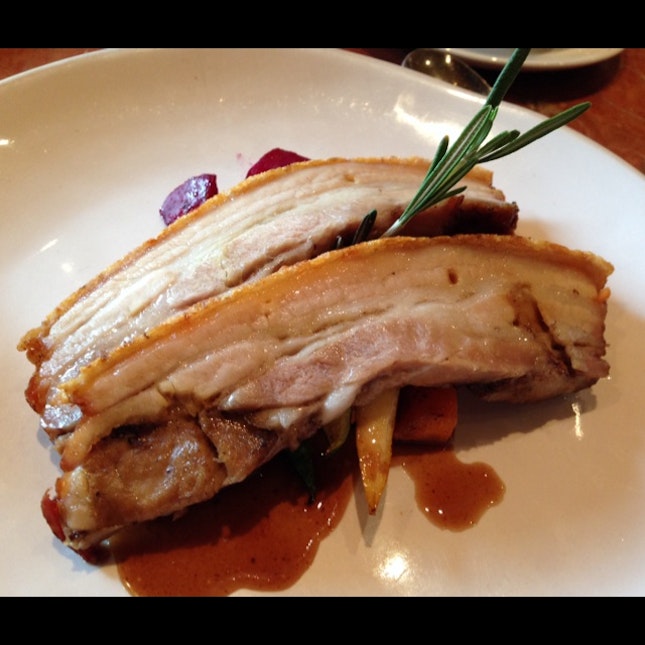Roasted Pork Belly With Root Vegetables 