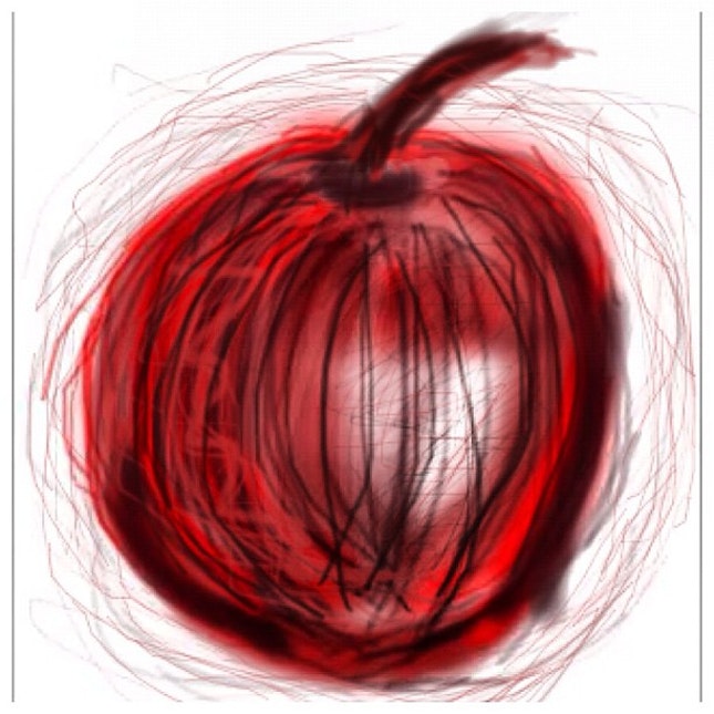 red apple drawing