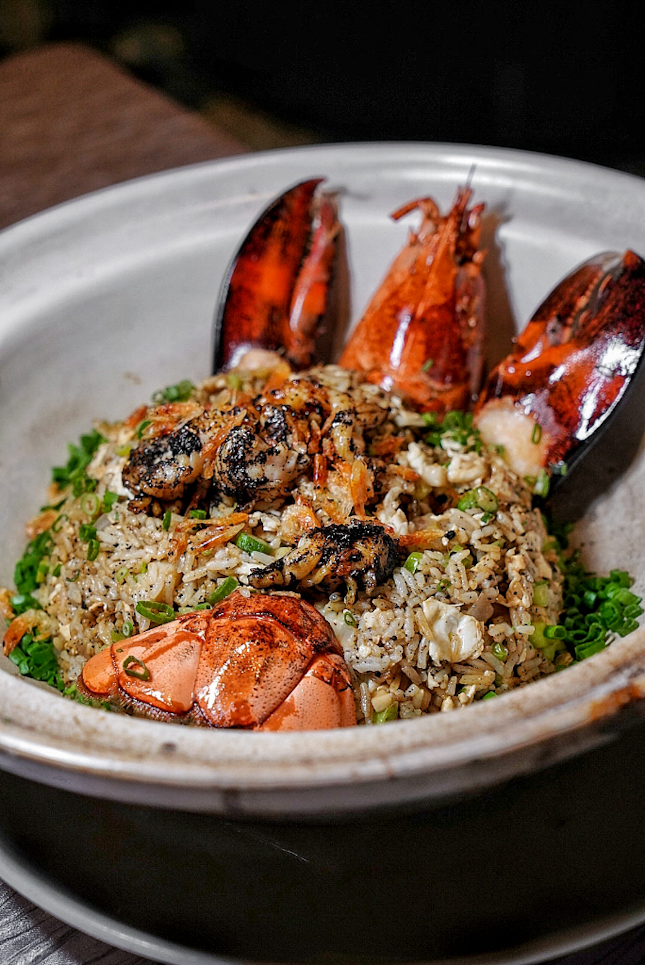 Boston Lobster Black Truffle Fried Rice with Sakura Shrimp