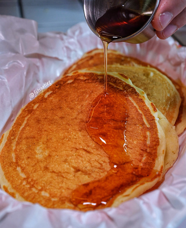 Buttermilk Pancakes with Maple Syrup