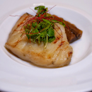 Charcoal-grilled Chilean Sea Bass Marinated in Anchovies with Seasoned Burdock