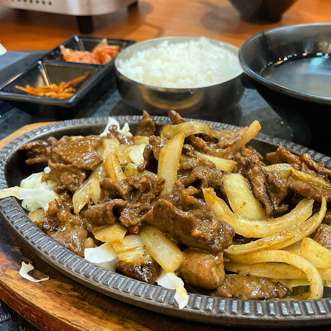 Hot Plate Beef Set @ Sunny Korean Cuisine | 154 West Coast Road | West Coast Plaza #B1-08.