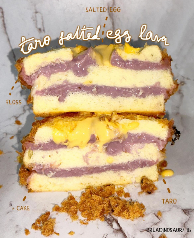 Taro Lava Salted Egg Floss Cake
