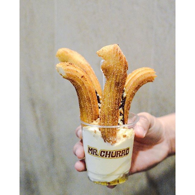 Craving some of Mr Churro's Banana Milk Soft Serve, distinct flavours of that signature Korean Banana Milk that you could imagine drinking a cup of that drink.