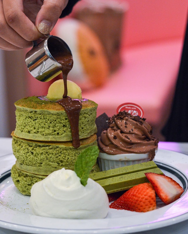 Limited Edition Gram Premium Matcha Pancakes made with KITKAT® (S$22.90)