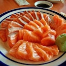 Taking full advantage of the promotion and having our fill of sashimi.