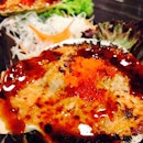 Fish roe on scallop, decadence in a shell #foodporn #jpjb #jbfood #nijyumaru