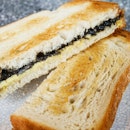 Interesting Black Sesame Butter and Custard Toast by Cedele!