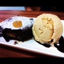 Baileys Molten Cake with Salted Caramel ice cream to end the working week!