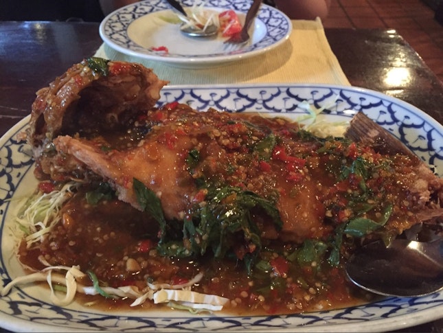 Spicy Fried Whole Snapper
