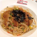 🍝🍗#chicken#katsu#pasta#egg#yummy#instafood#foodgasm#random#instagram
