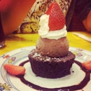 Dessert: Chocolate Cake with Chocolate Ice Cream from Yomenya Goemon(: #dessert #dessertporn #chocolate