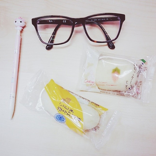 Souvenirs from #Japan - #TokyoBanana and Ichigo Cream & Custard Cream.