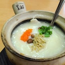 Dried Scallop Sliced Fish with Fish Roe Porridge