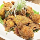 this was, in my opinion, the best thing on our table last night at @marugotoshokudou - Salted Egg Yolk Soft Shell Crab.