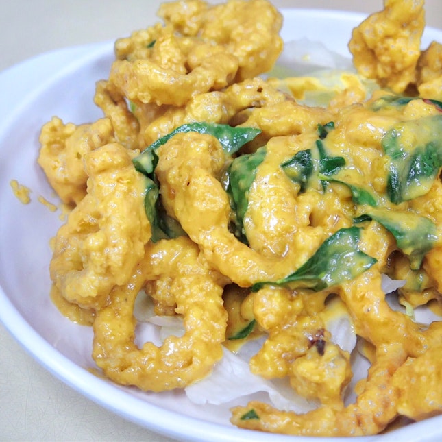 Fried Sotong with Salted Egg [$14]