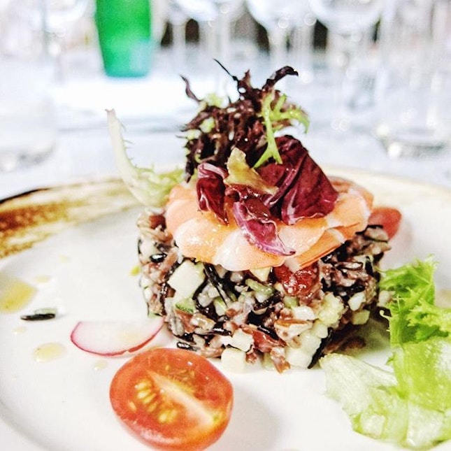 Tiger Prawn Wild Rice Salad by Luxe Catering.
