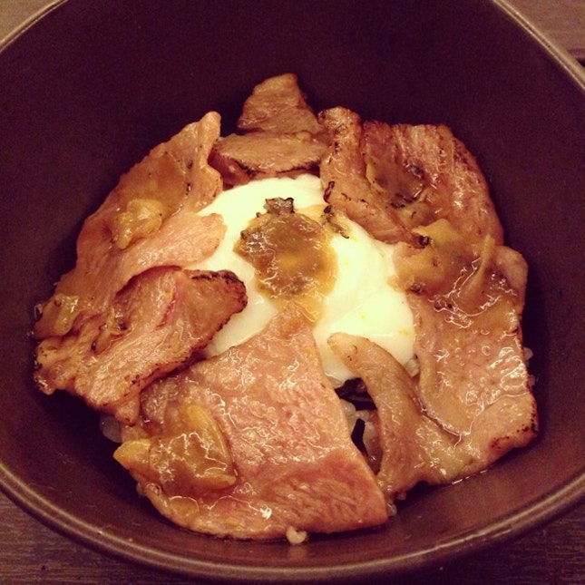 Wagyu Beef Don With Poached Egg And Truffle Oil