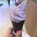 This purple sweet potato soft serve with the waffle cone was a revelation.