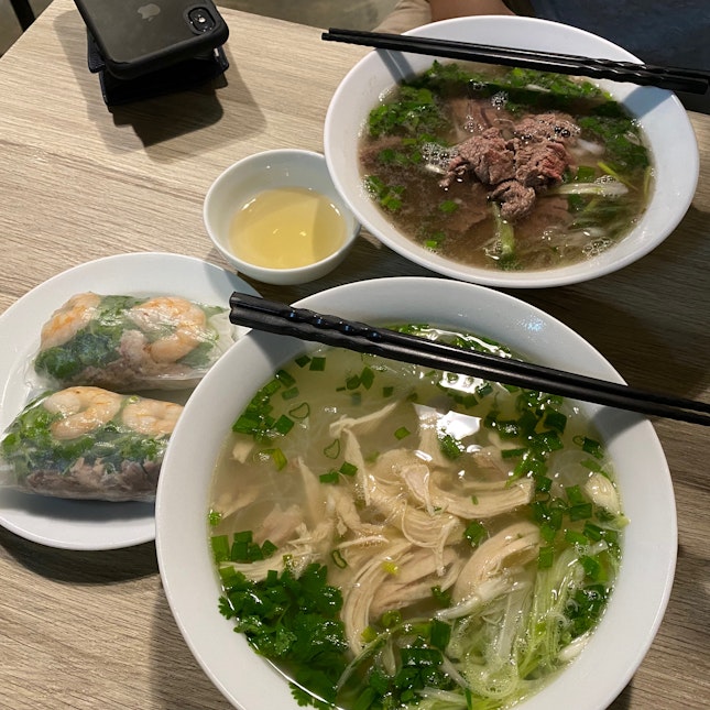 Beef Pho & Chicken Glass Noodles