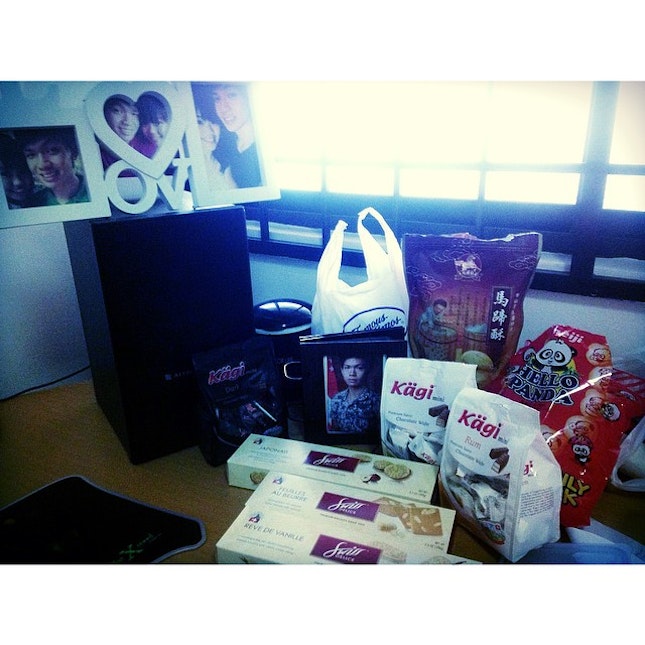 Welcome to my room~ My little corner filled with chocolates, cookies and biscuits!