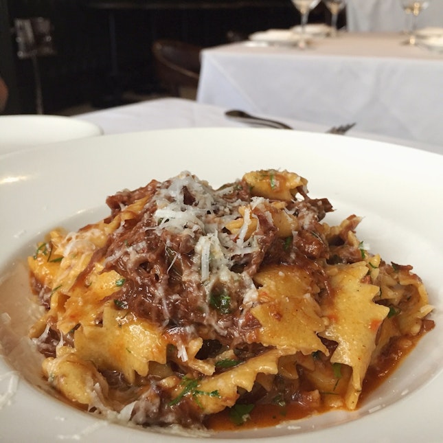 Tagliatelle with Oxtail Ragout and Pecorino ($39++)