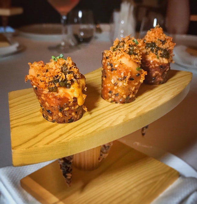 NEW Uni and Caviar Cone with Sea Urchin Bottarga (Part of Chef’s Tasting Menu: $275++)