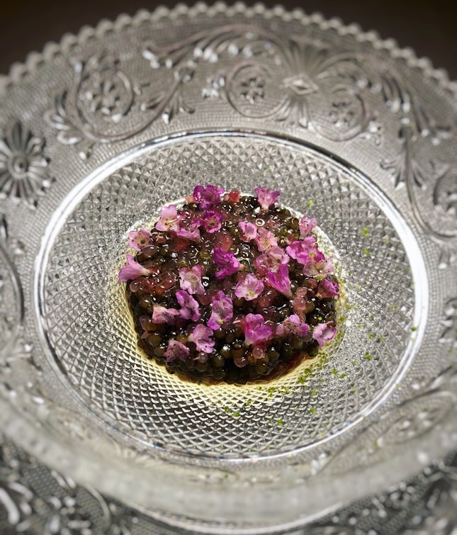 Red Deer Tartare With Caviar (Part Of The $450++ Tasting Menu)