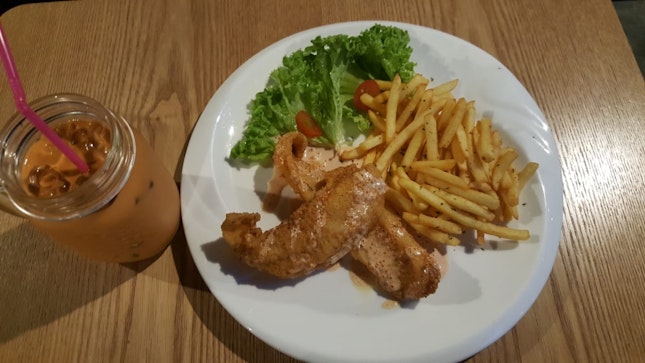 Mentaiko Fish and Chips $15
