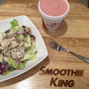 Chicken Salad And Smoothie 