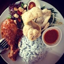 Nasi Ulam with Rendang Chicken