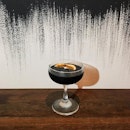 Moonlight Shadow

White rum mixed with tio pepe dry sherry, lime, elderflower syrup and charcoal.