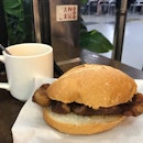 Pork Chop Bun ($6.90) + Milk Tea ($2.80)