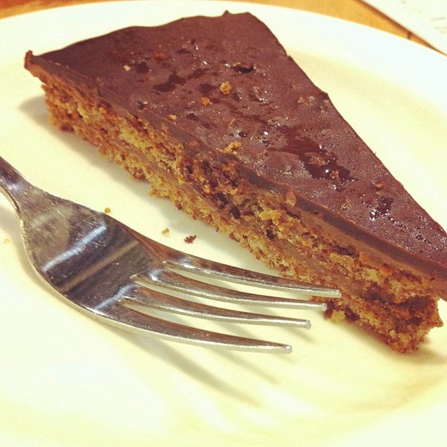 Last night's supper - IKEA's dark chocolate cake.