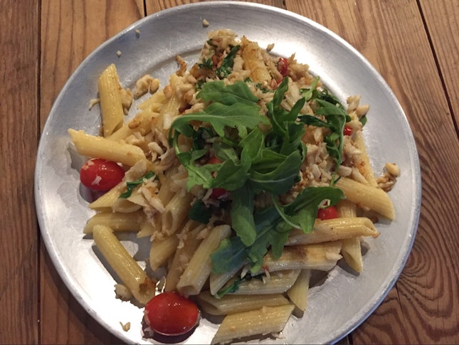Spicy Asian Crab Penne