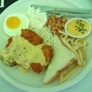 One of my favourite Chicken Cutlet topped with Nacho Cheese in Temasek Poly's design school canteen!