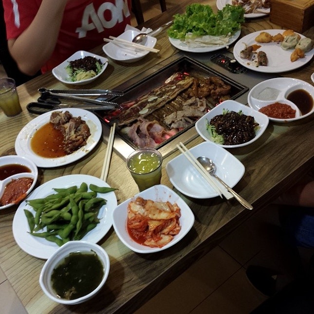 Korean bbq night with the gamers.