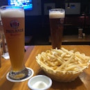 German Beers And Truffle Fries